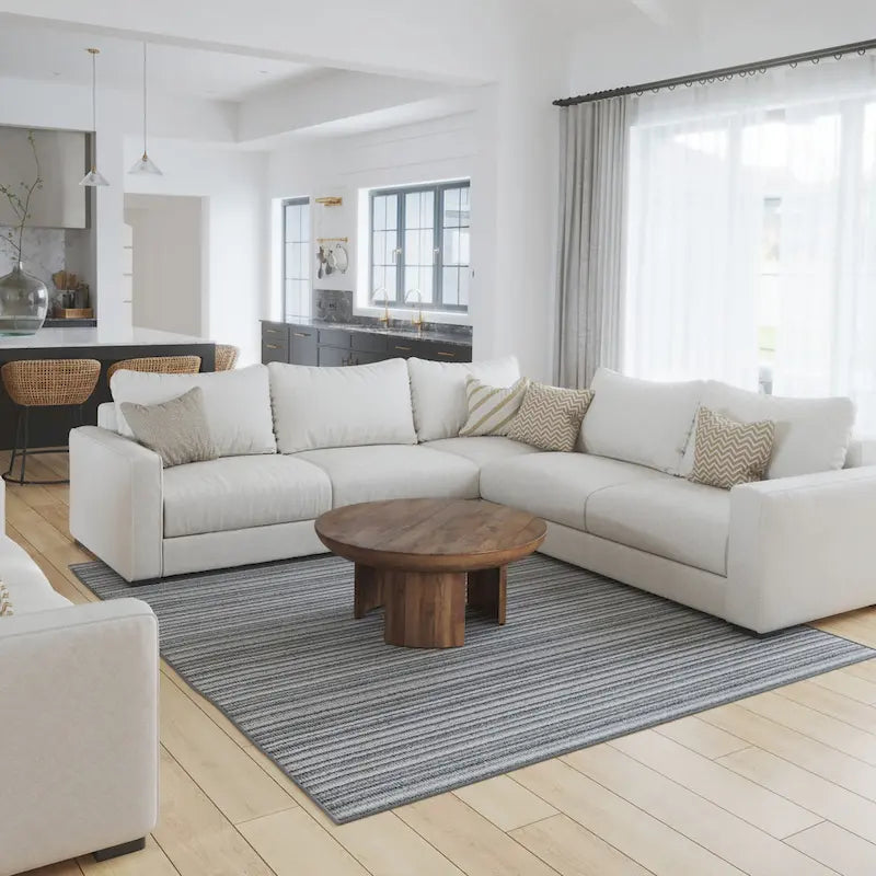 35 Inch Coffee Table, Handcrafted Round Mango Wood Top, Modern Curved Tripod Legs, Walnut Brown