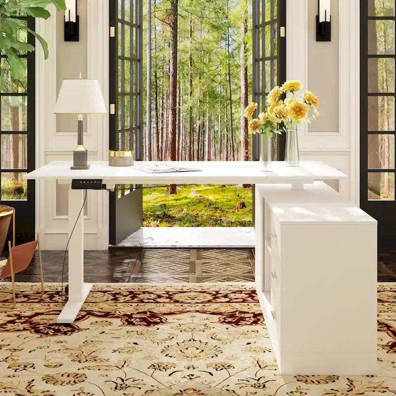 Super-Sized Standing Desk with Electric Lift - 63x31.5PC Desktop