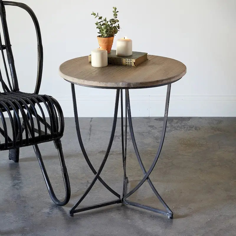 Arabesque Side Table - 20 dia. x 24H