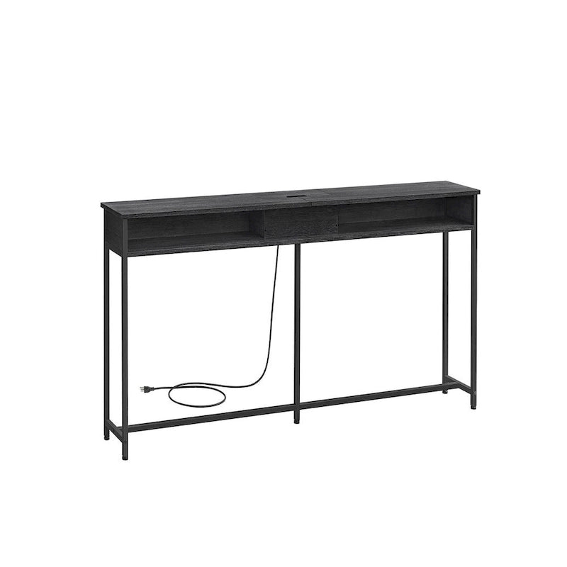 Charging Console Table with Outlets and USB Narrow Entryway Table for Hallway or Living Room