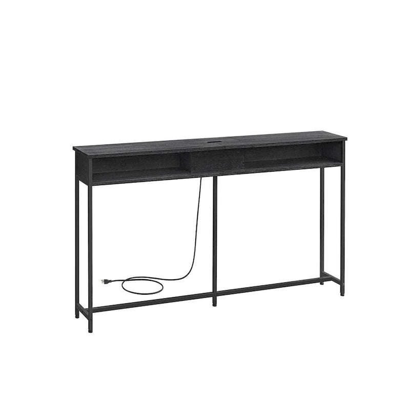 Charging Console Table with Outlets and USB Narrow Entryway Table for Hallway or Living Room