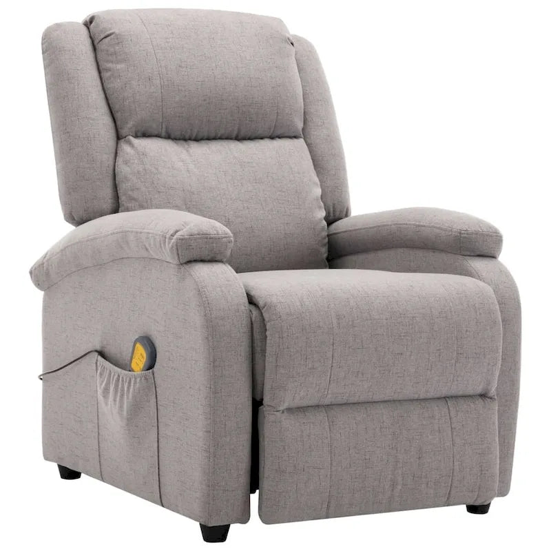vidaXL Massage Chair Light Gray Fabric - 71 x 92 x 96 cm