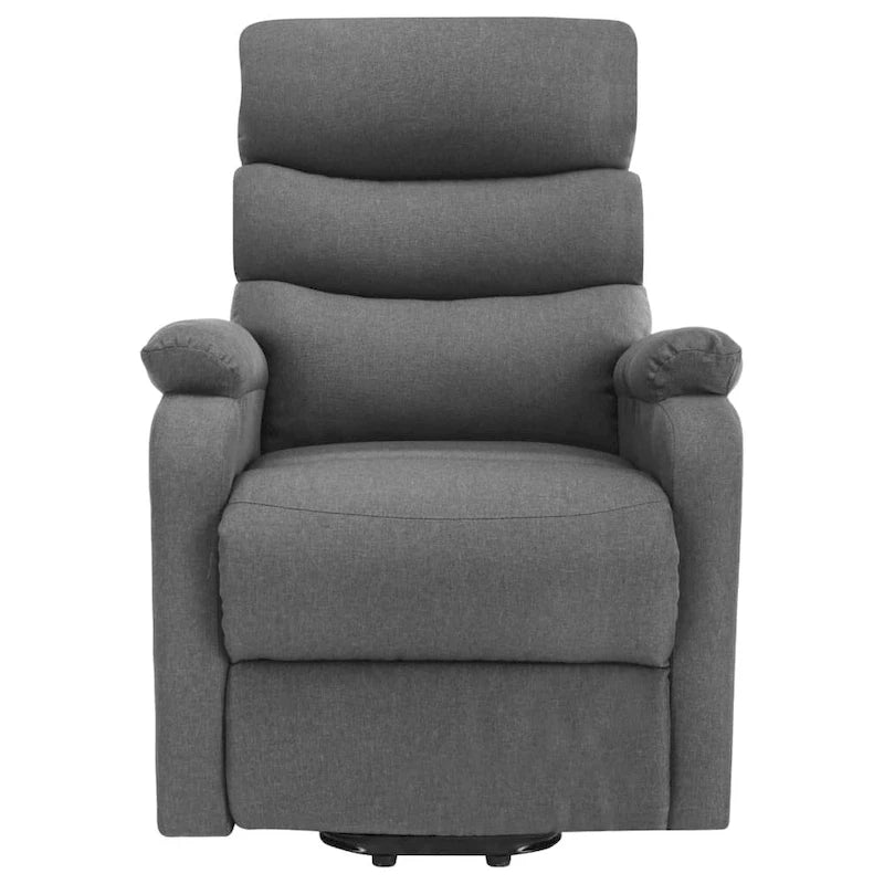 vidaXL Power Lift Massage Recliner Light Gray Fabric - 28.7 x 35.6 x 40.4