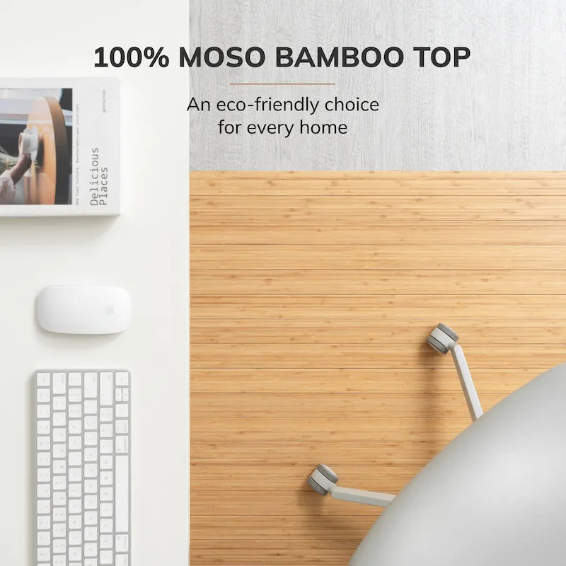 Jani Eco Bamboo Standard Rectangular 5 x 4 ft Chair Mat