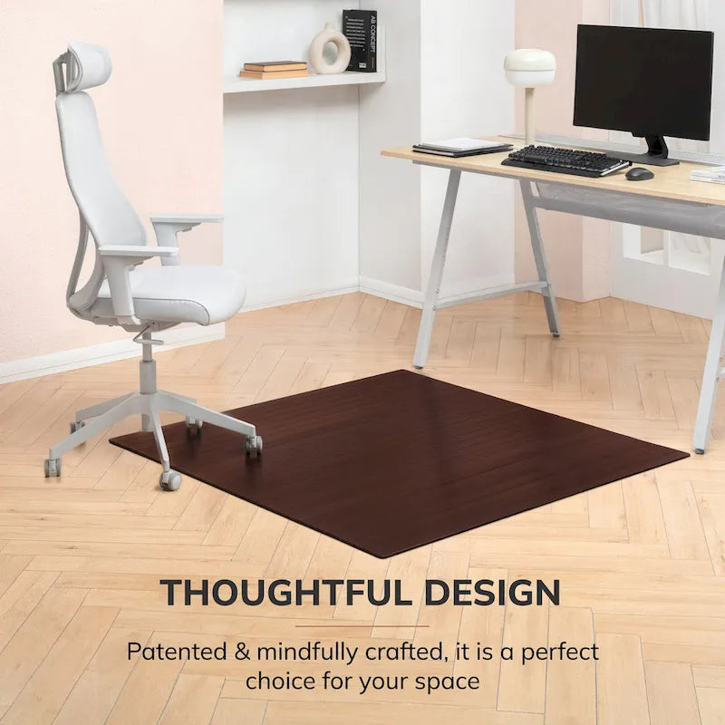 Jani Eco Bamboo Standard Rectangular 5 x 4 ft Chair Mat