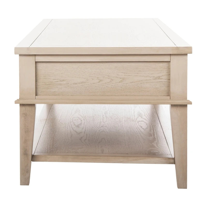 SAFAVIEH Tressie Sepia Traditional Rectangle Coffee Table - 54 x 23.6 x 19.3 - 54Wx24Dx19H
