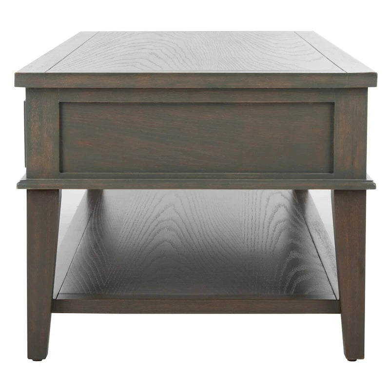 SAFAVIEH Tressie Sepia Traditional Rectangle Coffee Table - 54 x 23.6 x 19.3 - 54Wx24Dx19H