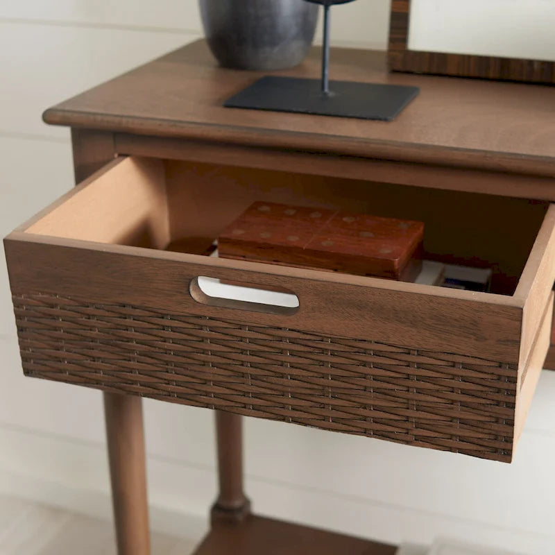 SAFAVIEH Lucetta 2-Drawer Console Table - 35.5 W x 13 L x 29.5 H - 36Wx13Dx30H