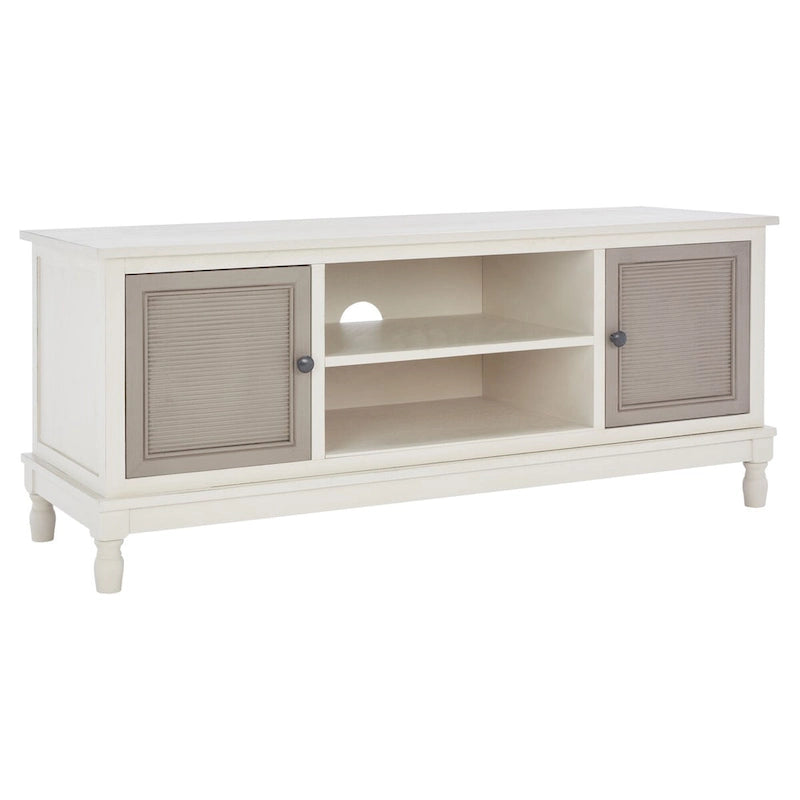 SAFAVIEH Ashlea 2 Door 1 Shelf Media Stand - 47 W x 16 D x 20 H - 47Wx16Dx20H