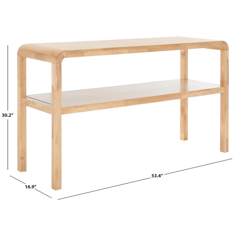 SAFAVIEH Maybell 2-Tier Console Table - 32 W x 15 D x 30 H - 53Wx17Dx30H