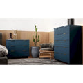 Manhattan Comfort 2-Piece Granville Modern Solid Wood Tall Chest and Standard Dresser Set
