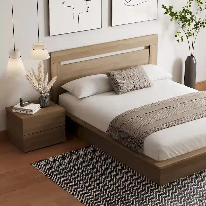 Malibu 3-Piece Bedroom Set with Bed, Headboard, and Nightstand