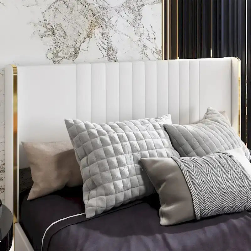 LED Platform Bed with Storage Drawer - Contemporary Bedroom Furniture