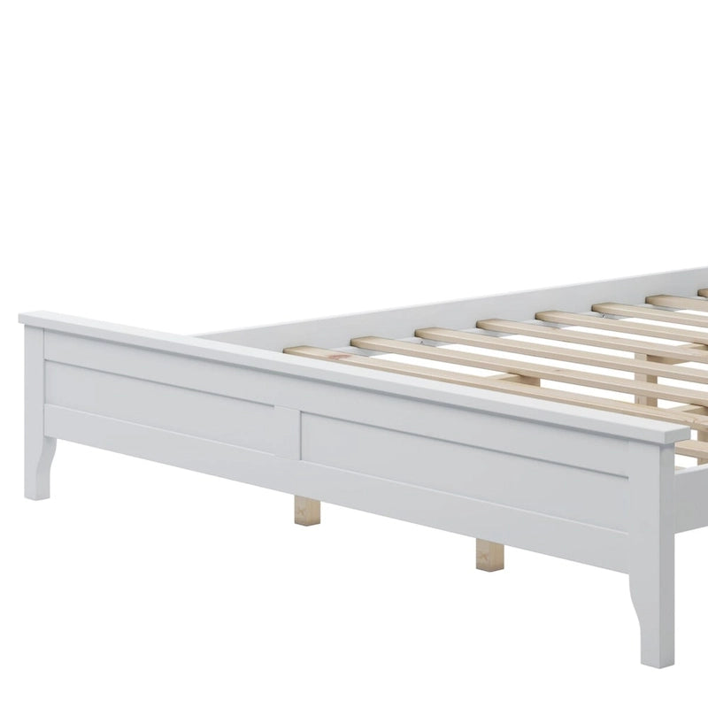 Queen Size Platform Bed, Modern Solid Wood Full Platform Bed Frame, No Box Spring Needed
