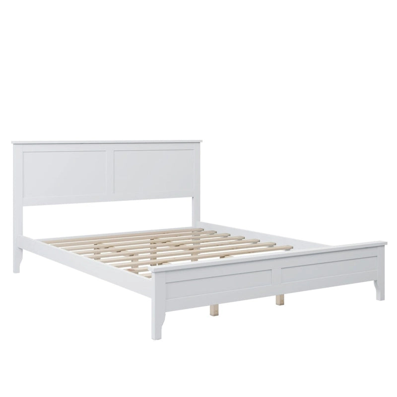 Queen Size Platform Bed, Modern Solid Wood Full Platform Bed Frame, No Box Spring Needed