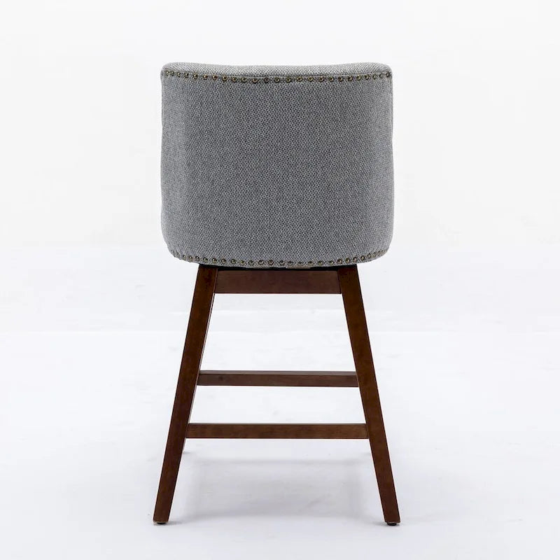 Counter Height Swivel Bar Stools with Backs, Set of 2