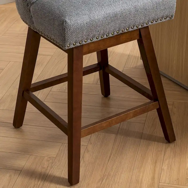 Counter Height Swivel Bar Stools with Backs, Set of 2