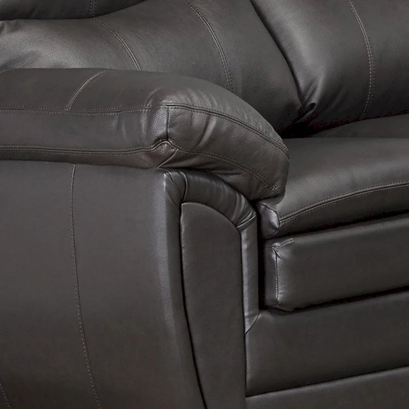 Upton Premium Brown Top Grain Leather Sofa and Loveseat