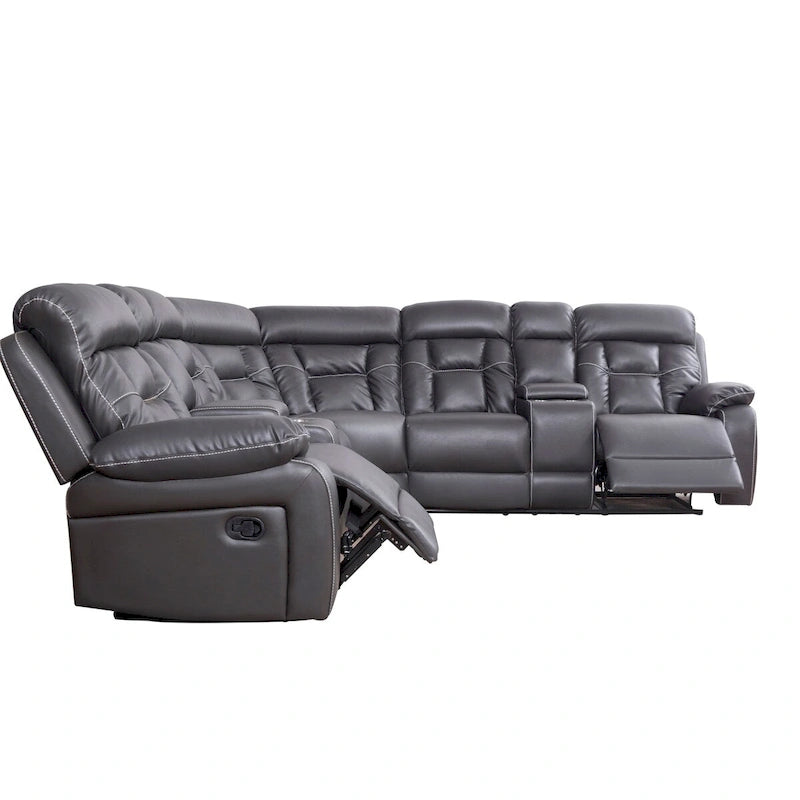 Contemporary Reclining Seating Collection Functional Sectional Sofa Set
