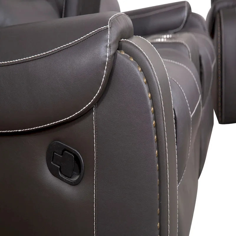 Contemporary Reclining Seating Collection Functional Sectional Sofa Set