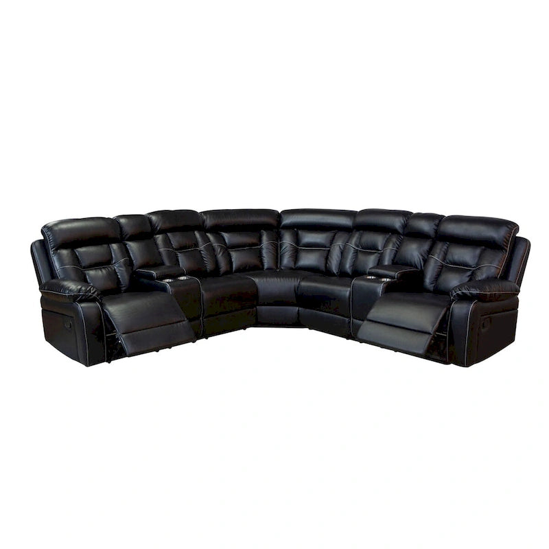 Contemporary Reclining Seating Collection Functional Sectional Sofa Set