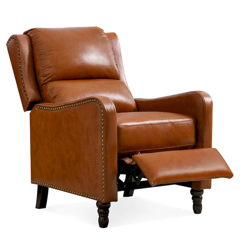 COZYMAN Leather Pushback Recliner Comfortable Living Room Chair