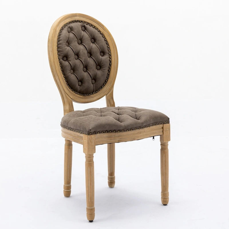 Wood Frame Dining Chair with Nailhead Trim,Set of 2