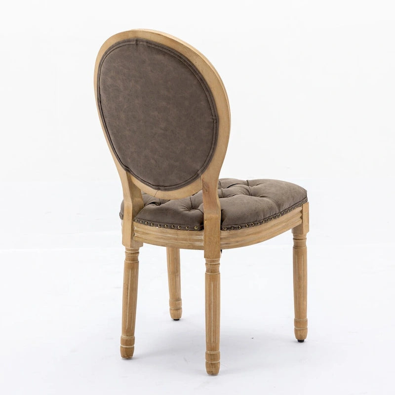 Wood Frame Dining Chair with Nailhead Trim,Set of 2