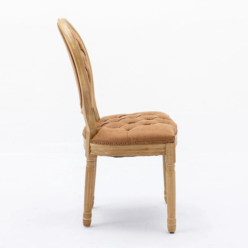 Wood Frame Dining Chair with Nailhead Trim,Set of 2