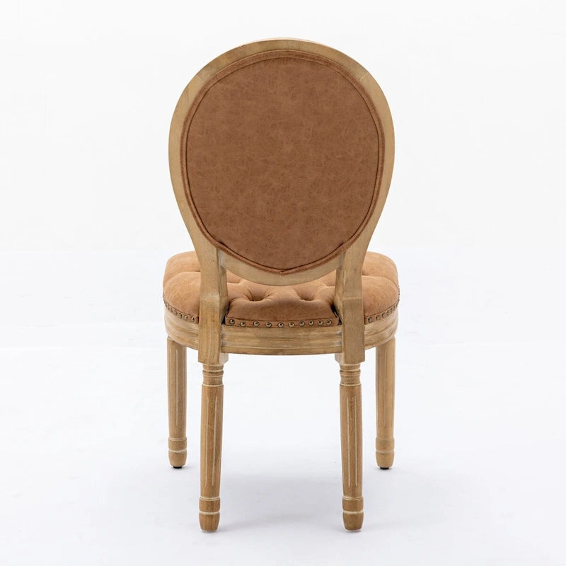 Wood Frame Dining Chair with Nailhead Trim,Set of 2