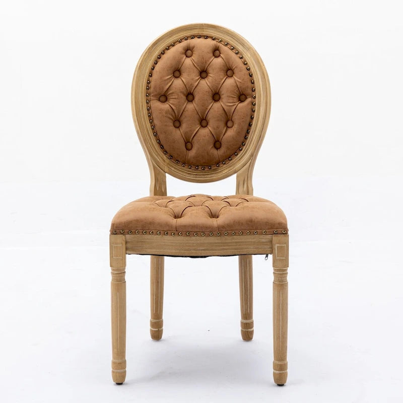 Wood Frame Dining Chair with Nailhead Trim,Set of 2