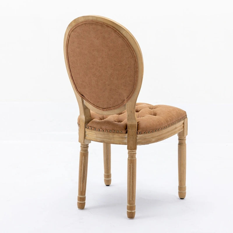 Wood Frame Dining Chair with Nailhead Trim,Set of 2