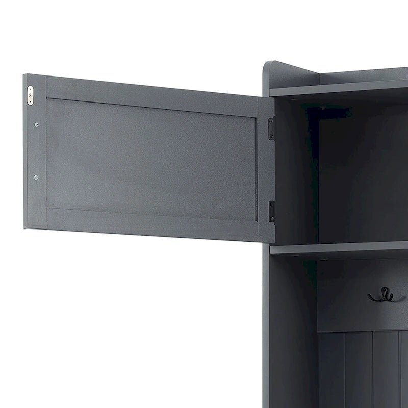 Multi-Functional Freestanding Wooden 4-in-1 Modular Hall Tree