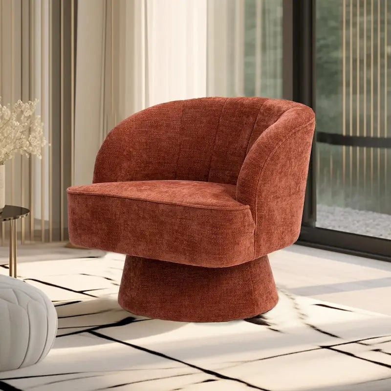 Upholstered Swivel Accent Chair Armchair, Barrel Chair, Club Chair