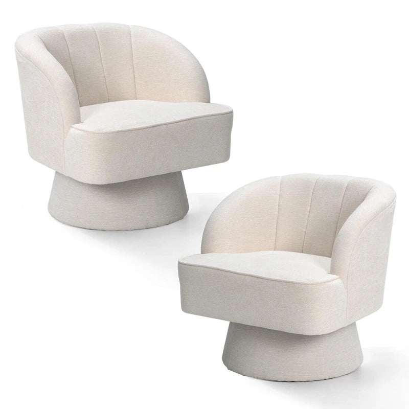 Upholstered Swivel Accent Chair Armchair, Barrel Chair, Club Chair