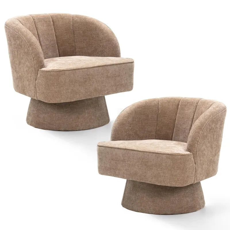 Upholstered Swivel Accent Chair Armchair, Barrel Chair, Club Chair