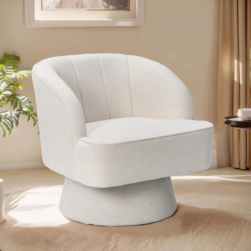 Upholstered Swivel Accent Chair Armchair, Barrel Chair, Club Chair