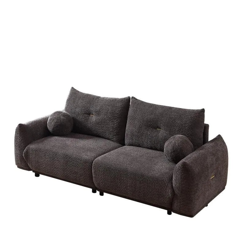 90 comfortable sofa with 2 cushions and 2 ball pillows