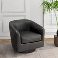 Modern Upholstered Barrel Chair Swivel Accent Chair for Living Room