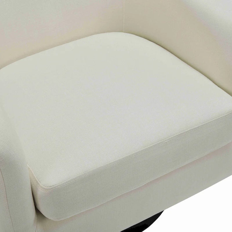 Modern Upholstered Barrel Chair Swivel Accent Chair for Living Room