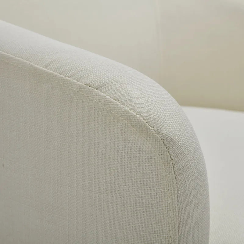 Modern Upholstered Barrel Chair Swivel Accent Chair for Living Room
