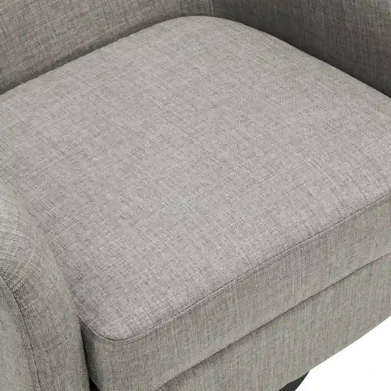 Modern Upholstered Barrel Chair Swivel Accent Chair for Living Room