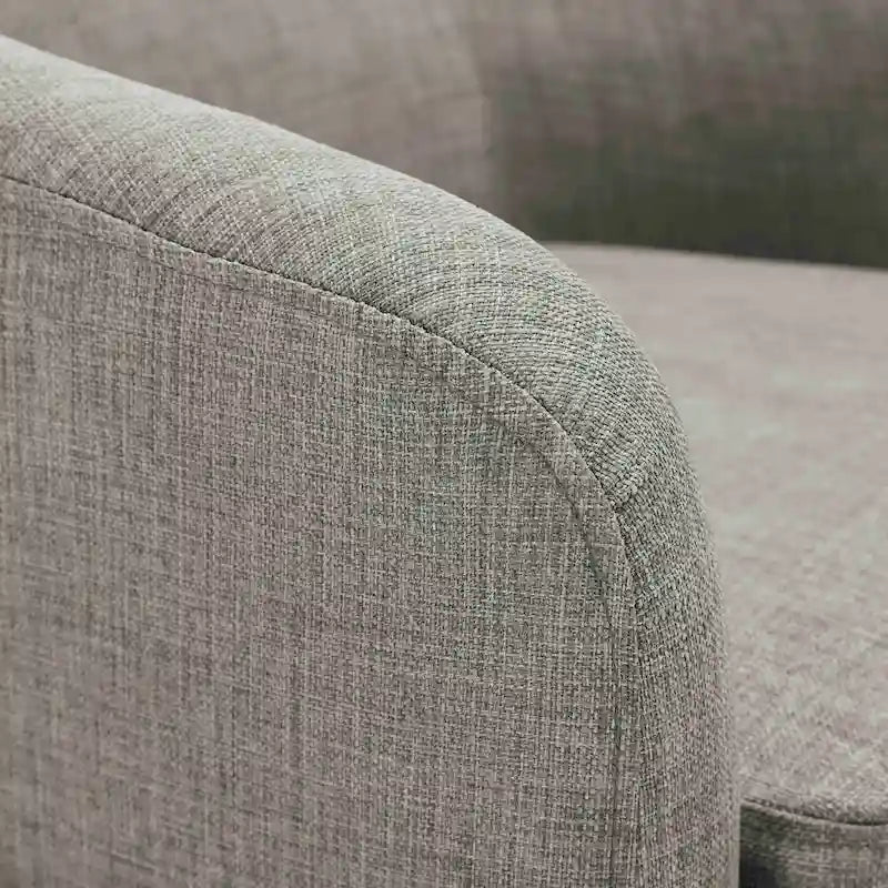 Modern Upholstered Barrel Chair Swivel Accent Chair for Living Room