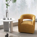 SEYNAR Modern Glam Velvet 360 Degree Swivel Open-Back Accent Armchair
