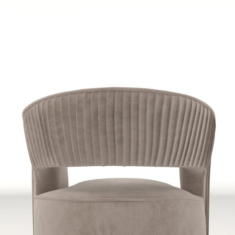 SEYNAR Modern Glam Velvet 360 Degree Swivel Open-Back Accent Armchair