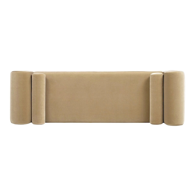 Mason 60.5 Transtional Velvet Upholstered Arched Arm Entryway Bench