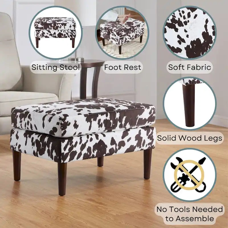 Convenience Concepts Designs4Comfort Marlow Mid Century Ottoman