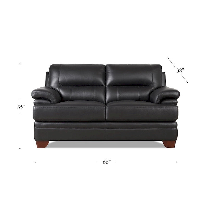 Hydeline Luxor Top Grain Leather Sofa and Loveseat Set
