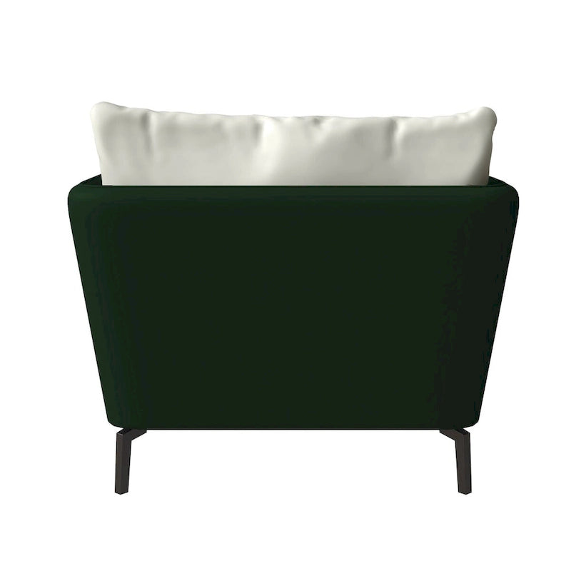 Luxify Modern Single-Seater Sofa in Upholstered PU Leather with Metal Legs for Living Room Accent Chair