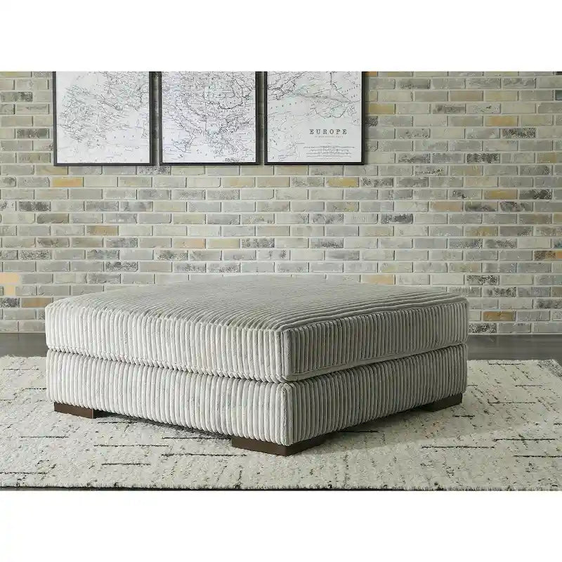 Signature Design by Ashley Lindyn Fog 5-Piece Sectional with Ottoman - 133 W x 133 D x 38 H
